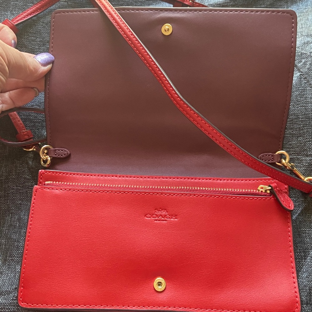 Coach Anna Foldover Crossbody Clutch EUC like new! - Picture 5 of 11